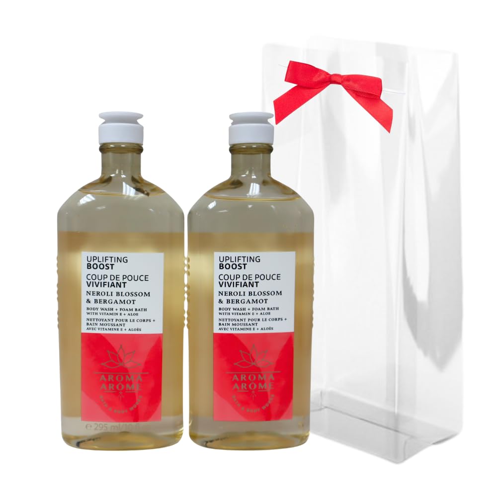 Bath & Body Works Neroli Blossom & Bergamot Body Wash Gift Set with Red Bow - 2 Pack | Holiday Gifts, Birthday Presents, Self-Care Luxury, Spa Day Essentials