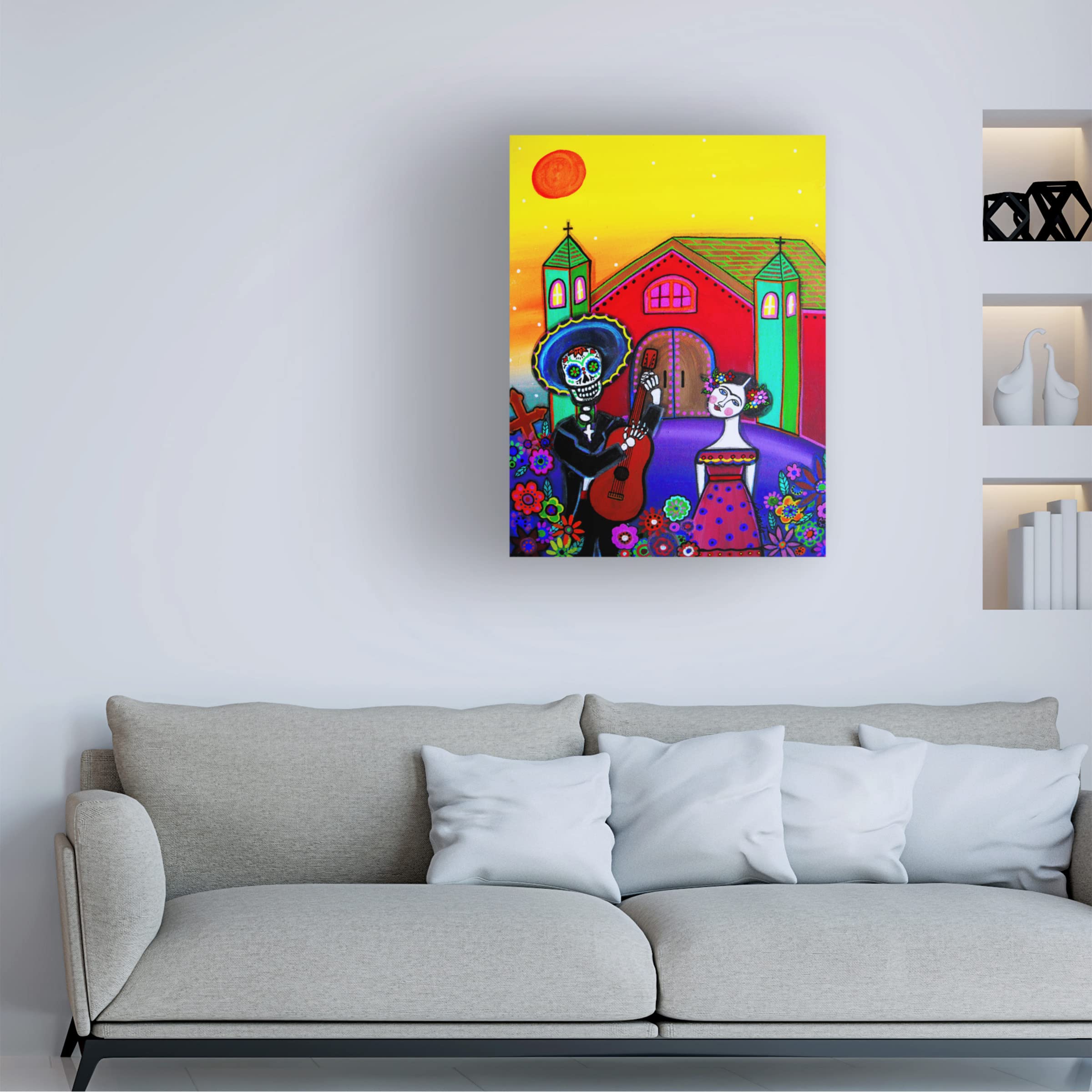 Prisarts 'Mi Solo Amor' Canvas Wall Art Print - 18x24 Inches, Romantic Spanish Love Painting for Bedroom, Living Room & Home Decor