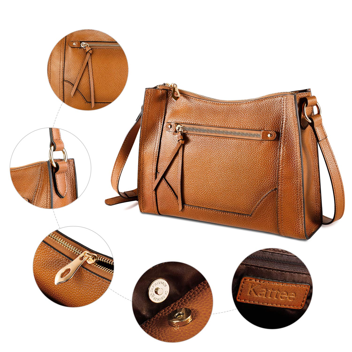 Stylish Kattee Leather Purses & Handbags for Women - Crossbody Shoulder Bags | Perfect for Work, Travel & Everyday Use