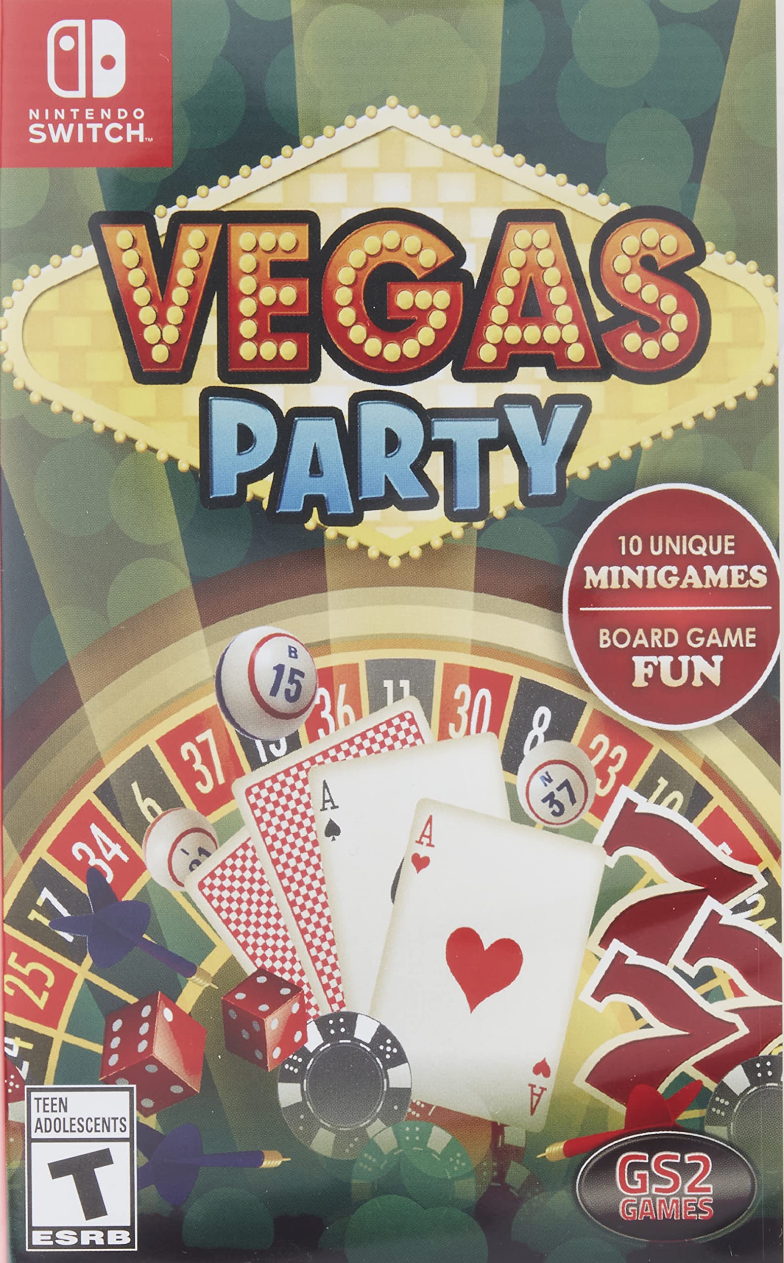 Vegas Party Game for Nintendo Switch - Fun Casino & Nightlife Simulation for Family Game Night
