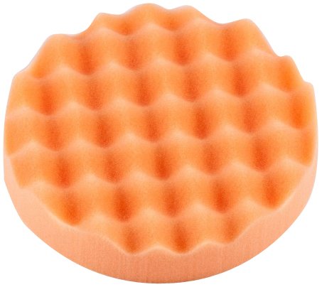 Optimum OWF2013 5.5 Inch Waffle Foam Pad - Firmest Cutting Pad for Car Detailing & Polishing - Orange Circular Buffer Pad for Rotary Polishers & Auto Paint Correction