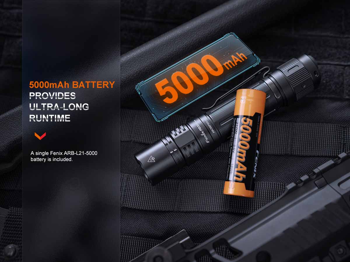 Fenix PD36R PRO Rechargeable Flashlight 1600 Lumens, USB-C Tactical Flashlight with 5 Modes - Perfect for Camping, Hiking, Emergency & Outdoor Adventures