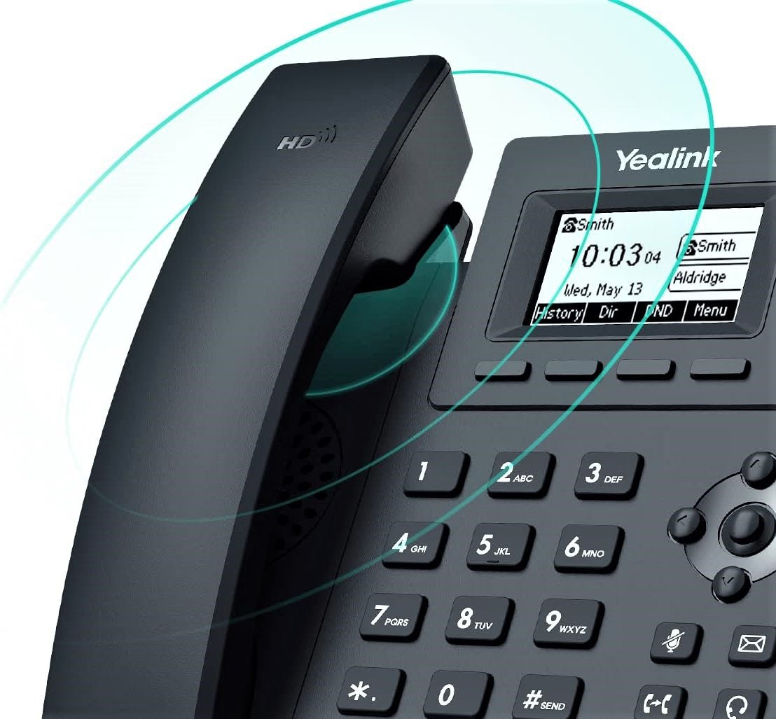Yealink SIP T31P IP Phone - VoIP Business Phone with HD Voice, Caller ID, 3-Way Conferencing | Ideal for Office, Home Office & Remote Work