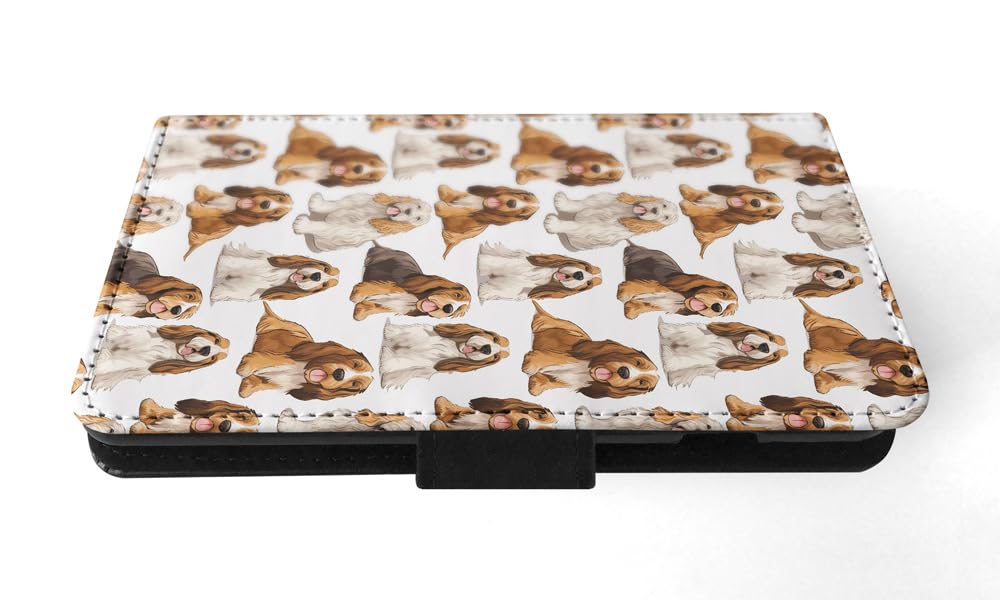 Premium Faux Leather Flip Wallet Phone Case for Apple iPhone 14 - Grand Basset Griffon Vendeen Puppy Dog Design | Slim Protective Cover with Card Slots | Perfect for Everyday Use, Travel & Gifts