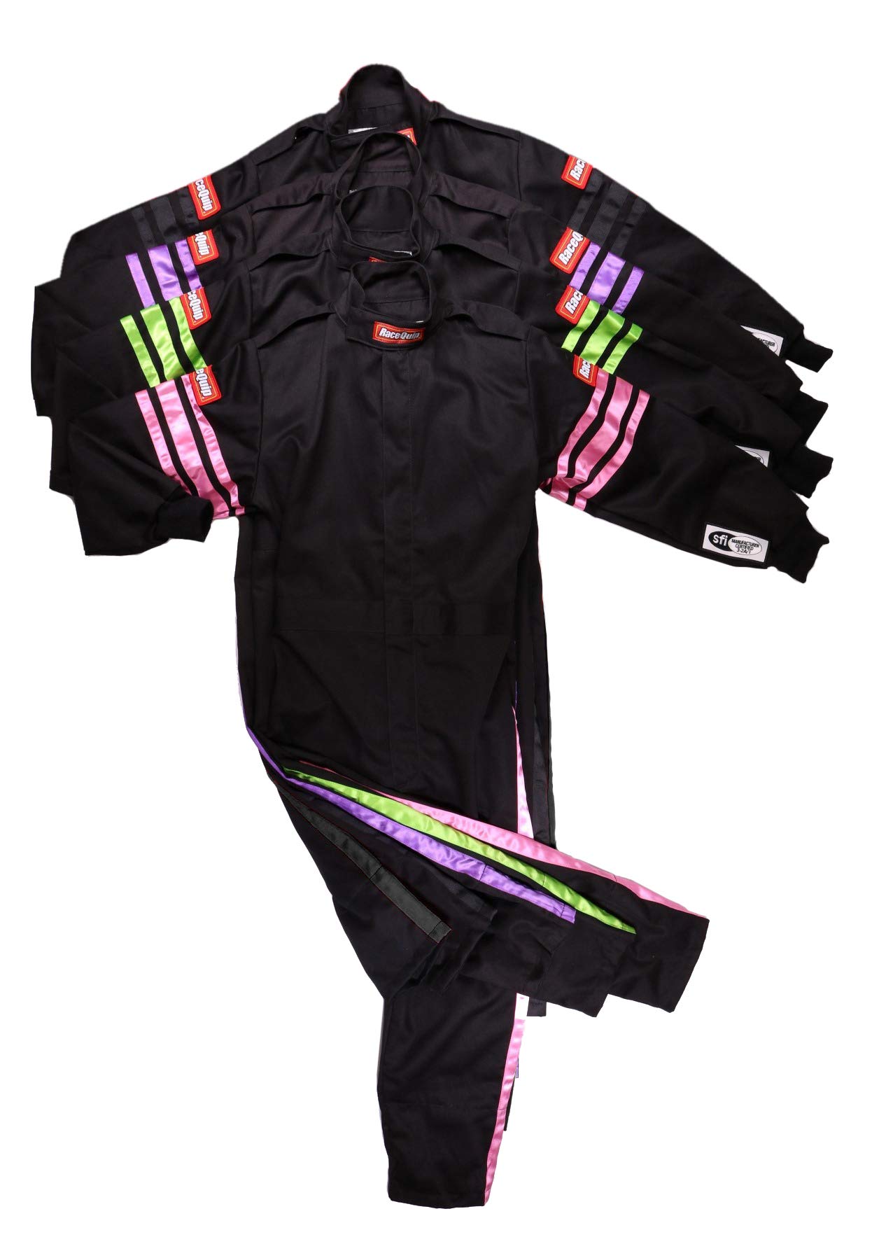 RaceQuip SFI 3.2A Certified One-Piece Racing Fire Suit - Purple - Flame Resistant Driver Suit for Motorsports, Drag Racing & Track Safety Gear