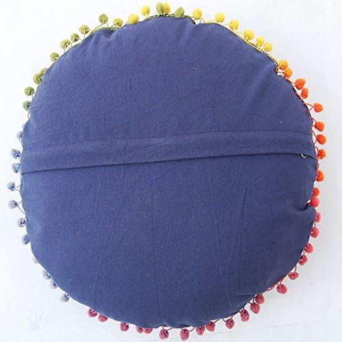 Handmade Jaipur Boho Round Suzani Pillow Covers 16
