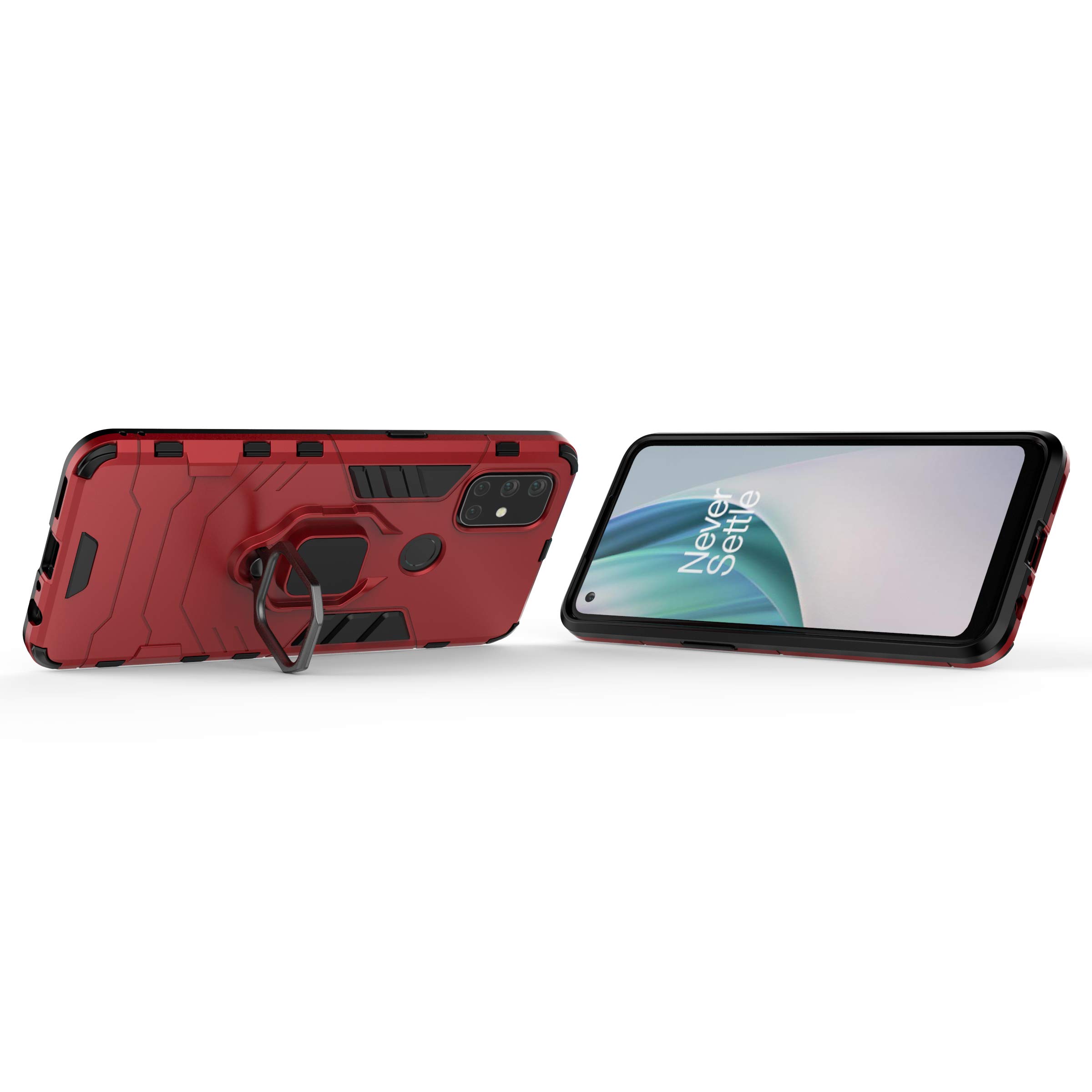 OnePlus Nord N10 Phone Case with 360° Rotating Ring Stand for Secure Grip & Hands-Free Viewing