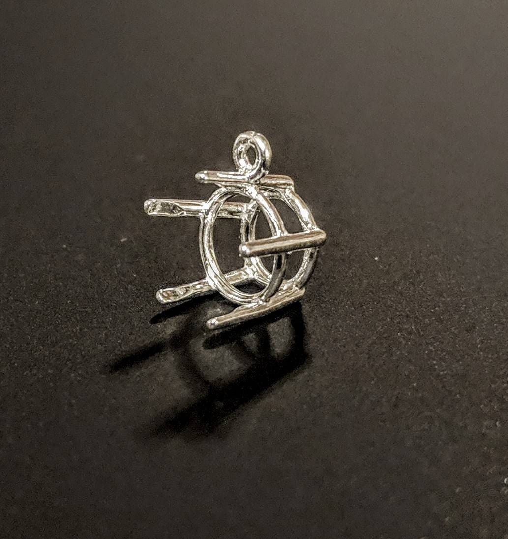 Solid Sterling Silver or 14K Gold 9-15mm Deep Round Cast Wire Dangle Pendant Setting - Handcrafted in USA (166-117/146-117) - Perfect for Jewelry Making, DIY Necklaces & Earrings