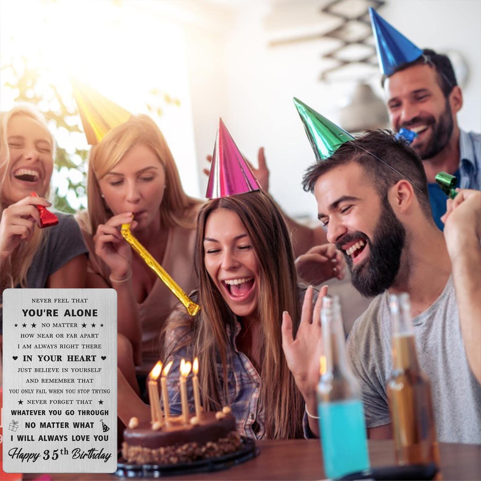 CPLJW 35th Birthday Decorations & Gifts for Women & Men - Funny 35 Years Old Birthday Wallet Card for Him or Her - Perfect for Milestone Celebrations & Surprise Parties
