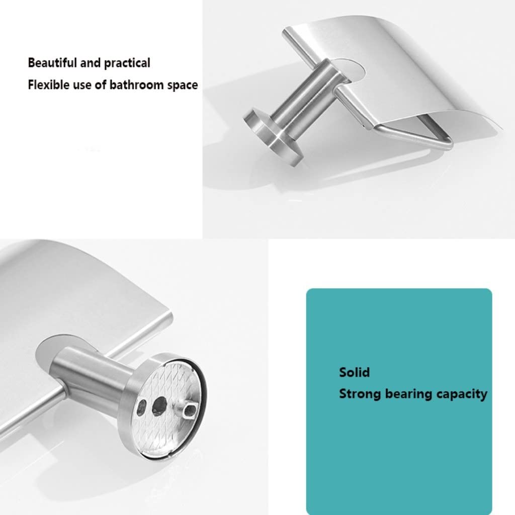 Grafken 304 Stainless Steel Toilet Paper Holder - Perforated Bathroom Tissue Roll Holder with Wall Mount, Silver | Durable & Rustproof for Home, Office, Hotel Restroom Use