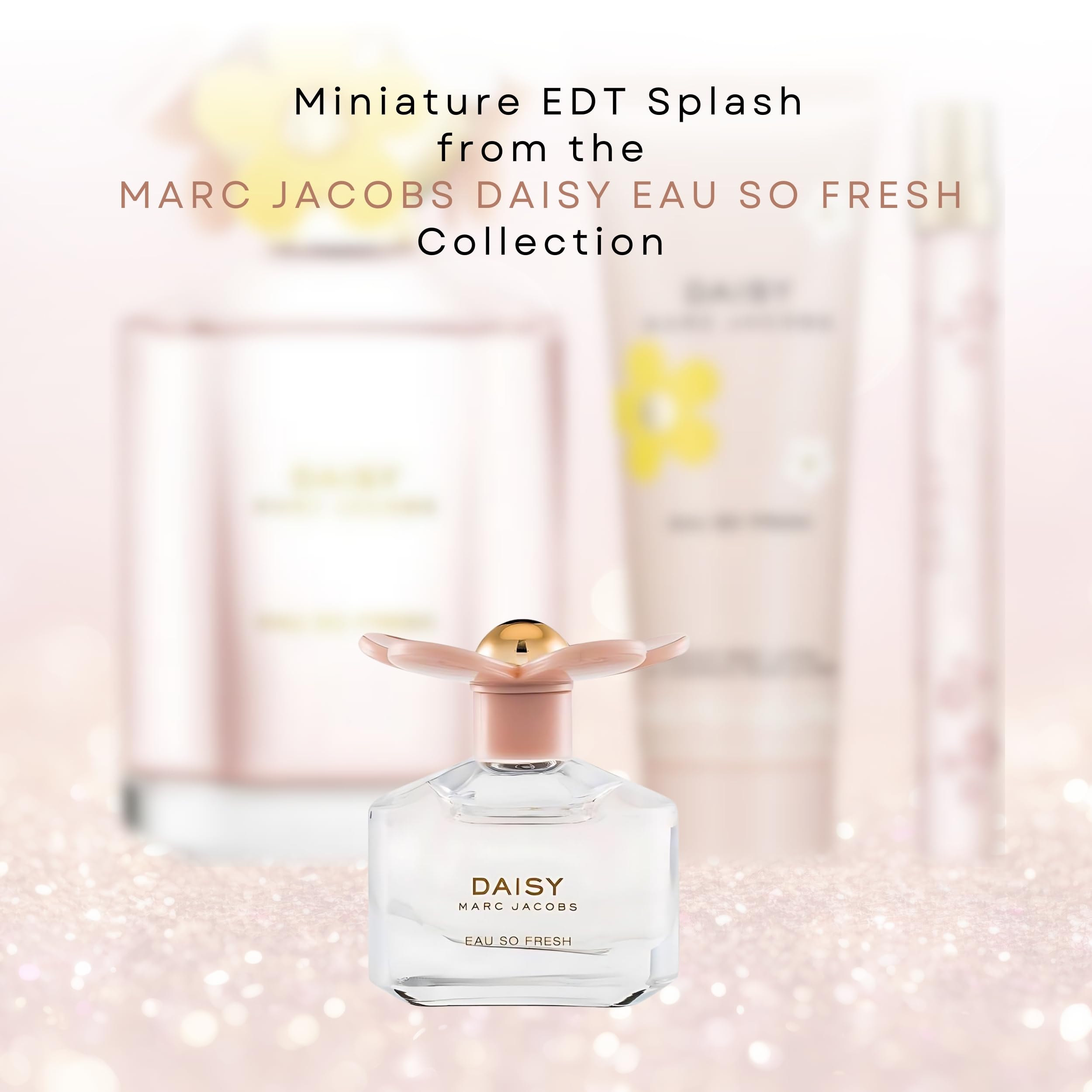 Marc Jacobs Daisy Eau So Fresh Perfume for Women - Floral EDT Mini Splash (0.13 oz) - Fresh & Feminine Scent for Everyday Wear, Date Night & Special Occasions