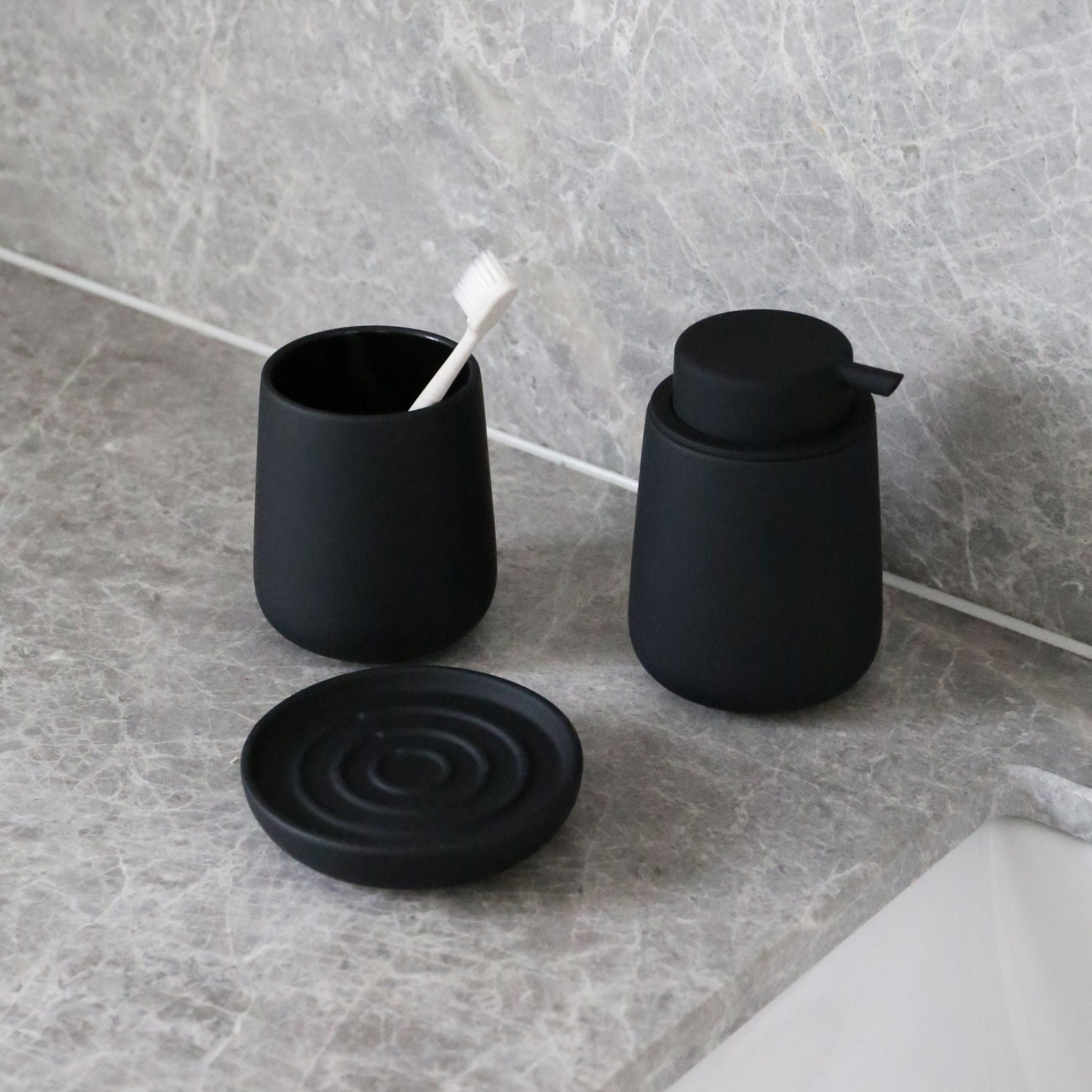 ZONE DENMARK Nova One Automatic Soap Dispenser - Touchless Black Bathroom Soap Dispenser for Kitchen, Bathroom & Office - Hygienic Hands-Free Liquid Soap Dispenser