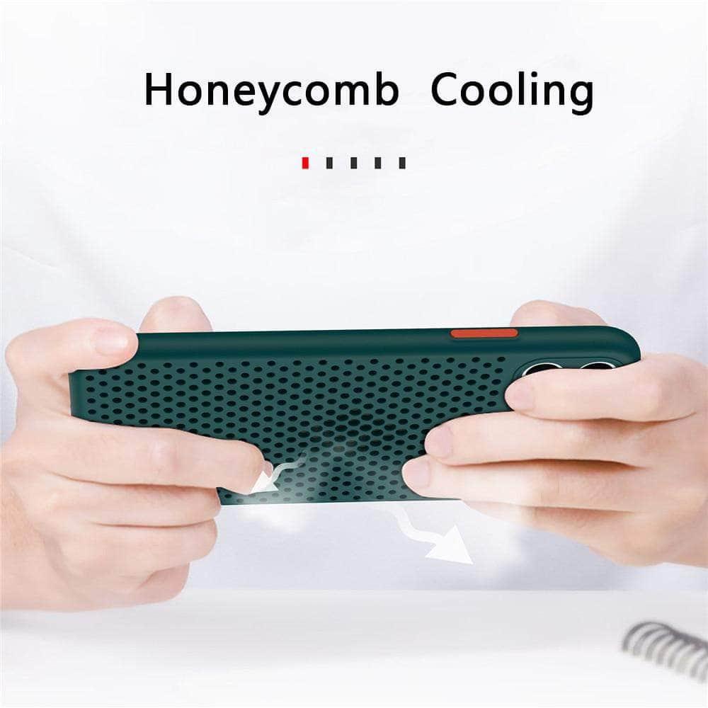 Heat Dissipation Soft iPhone 13 Silicone Cooling Case - Premium Shockproof Phone Cover for Gaming & Fast Charging - Perfect for Summer Use & Heavy Smartphone Users
