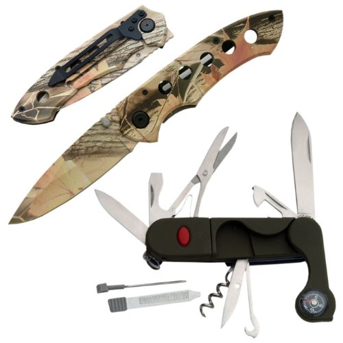 Premium Camping Knife Set - 3-Piece Stainless Steel Survival Knives with Sheath for Outdoor Adventures, Hiking, and Bushcraft