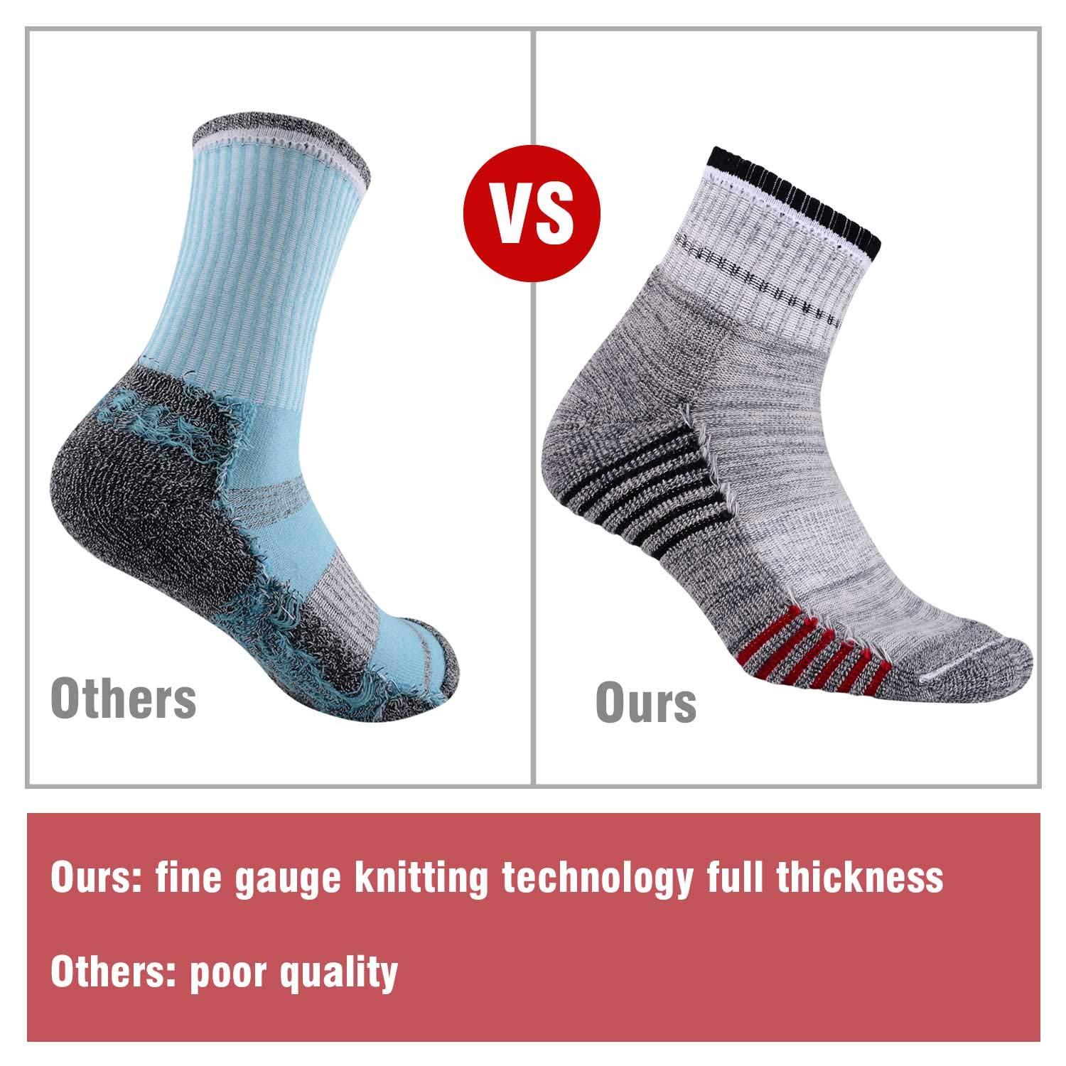 FEIDEER Men's Modern Hiking Socks - Moisture Wicking, Cushioned Support for Outdoor Adventures, Camping & Trekking