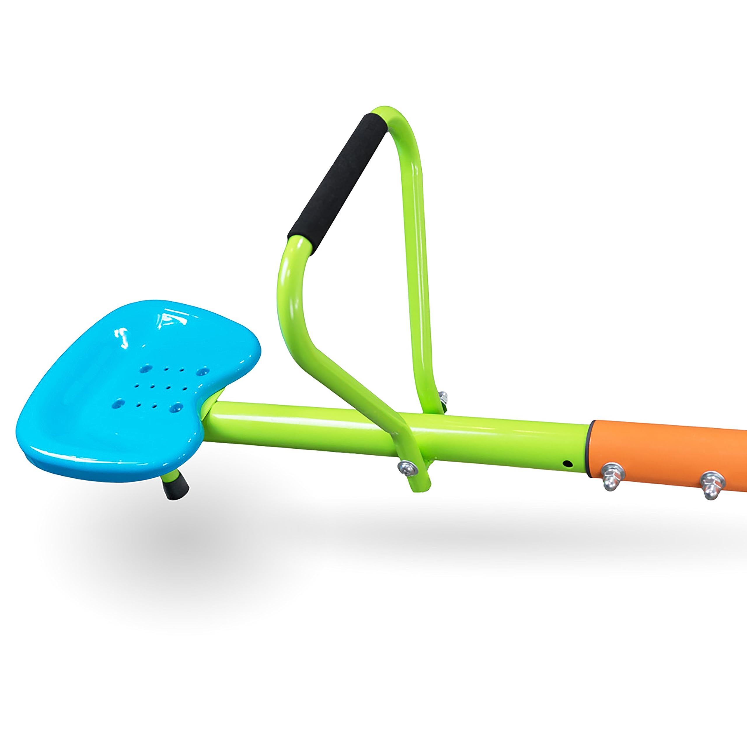 360 Degree Rotating Outdoor Playground Seesaw for Kids - 4 Seats, Sturdy Plastic, Blue & Green - Perfect for Backyards, Parks & Daycares - Ages 3+