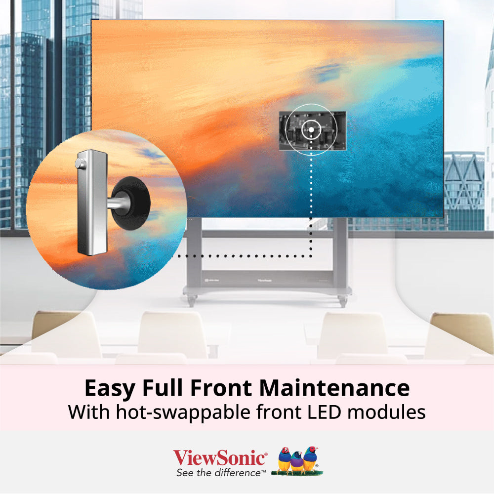 ViewSonic LDS138 151 Foldable 138-Inch All-in-One LED Display - Portable Projector Screen for Home Theater, Business Presentations & Outdoor Movie Nights