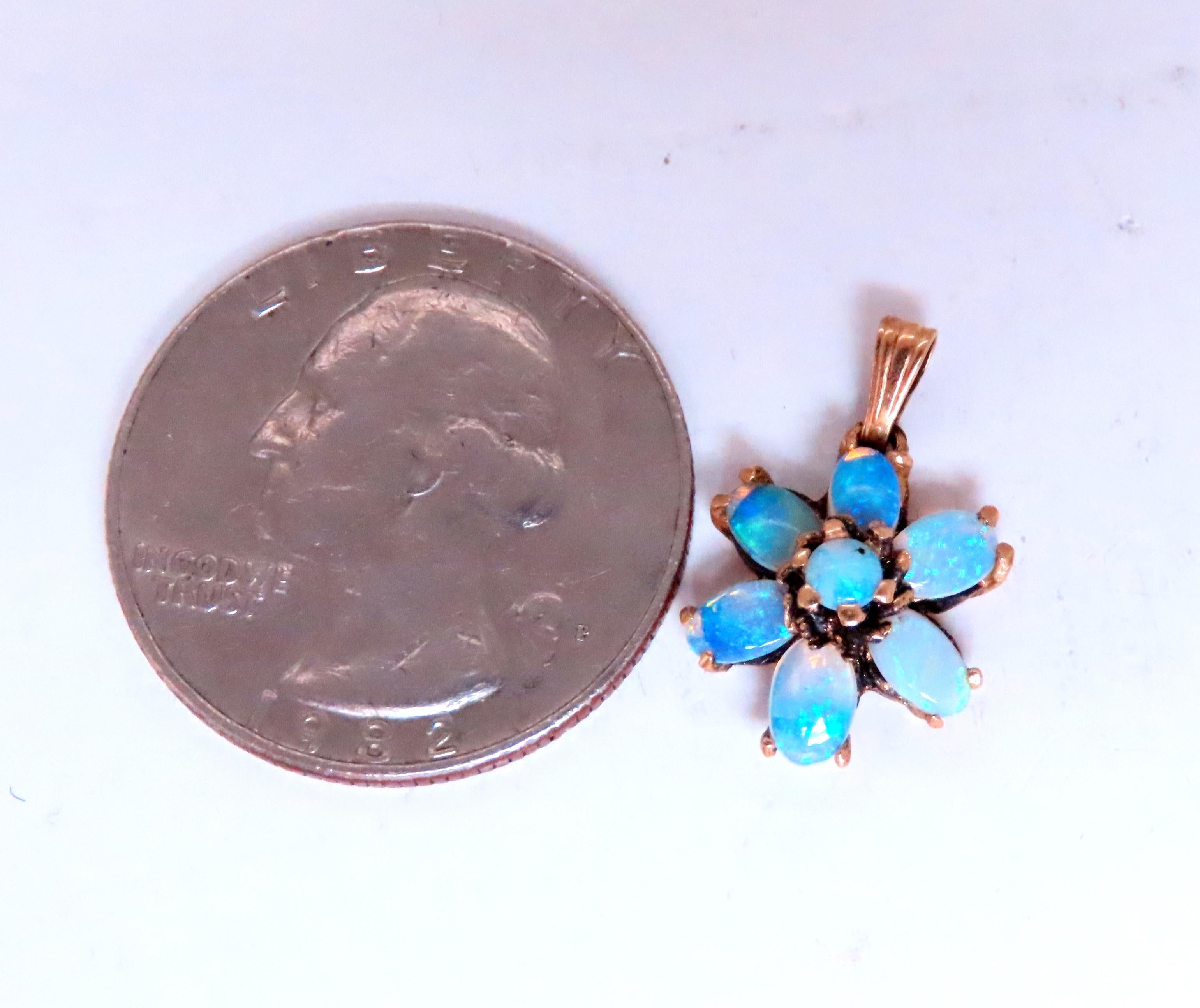 Vintage Opal Cluster Pendant Necklace - 14K Gold Jewelry for Women - Elegant Gift for Birthday, Anniversary & Special Occasions