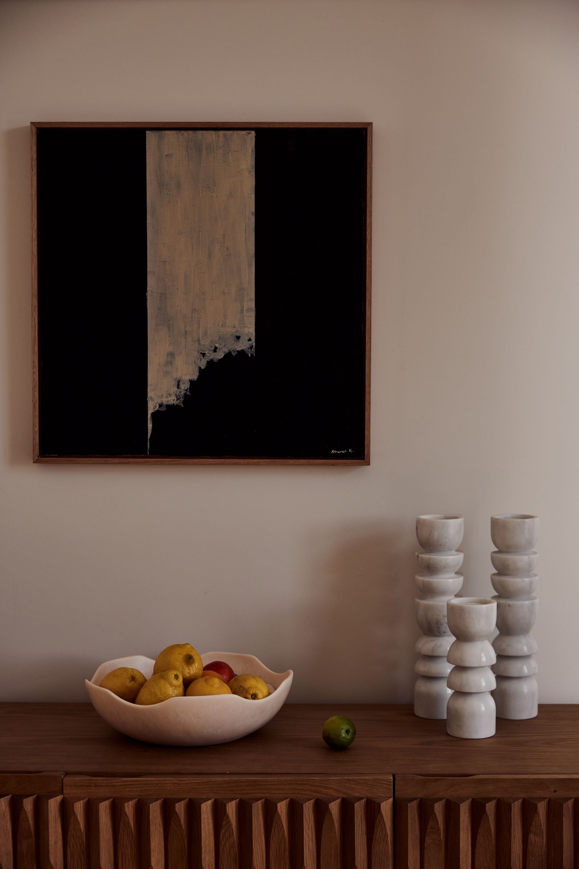 Abstract 1 | Clay on Black | Original Wall Art Painting - Perfect for Modern Home Decor, Office & Living Room