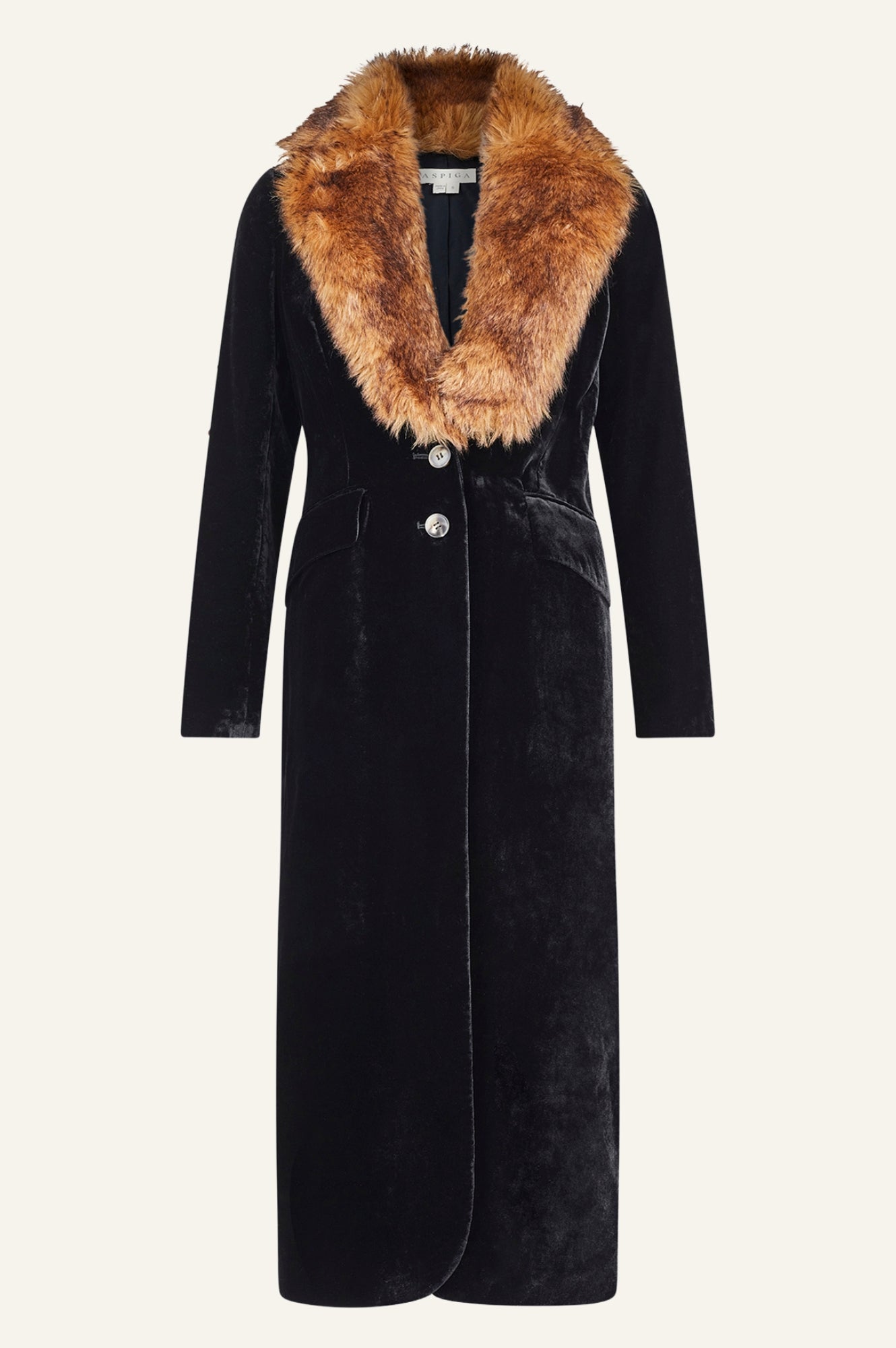 Luxury Velvet Opera Coat with Detachable Faux Fur Collar - Elegant Black Evening Coat for Women | Perfect for Weddings, Galas & Formal Events