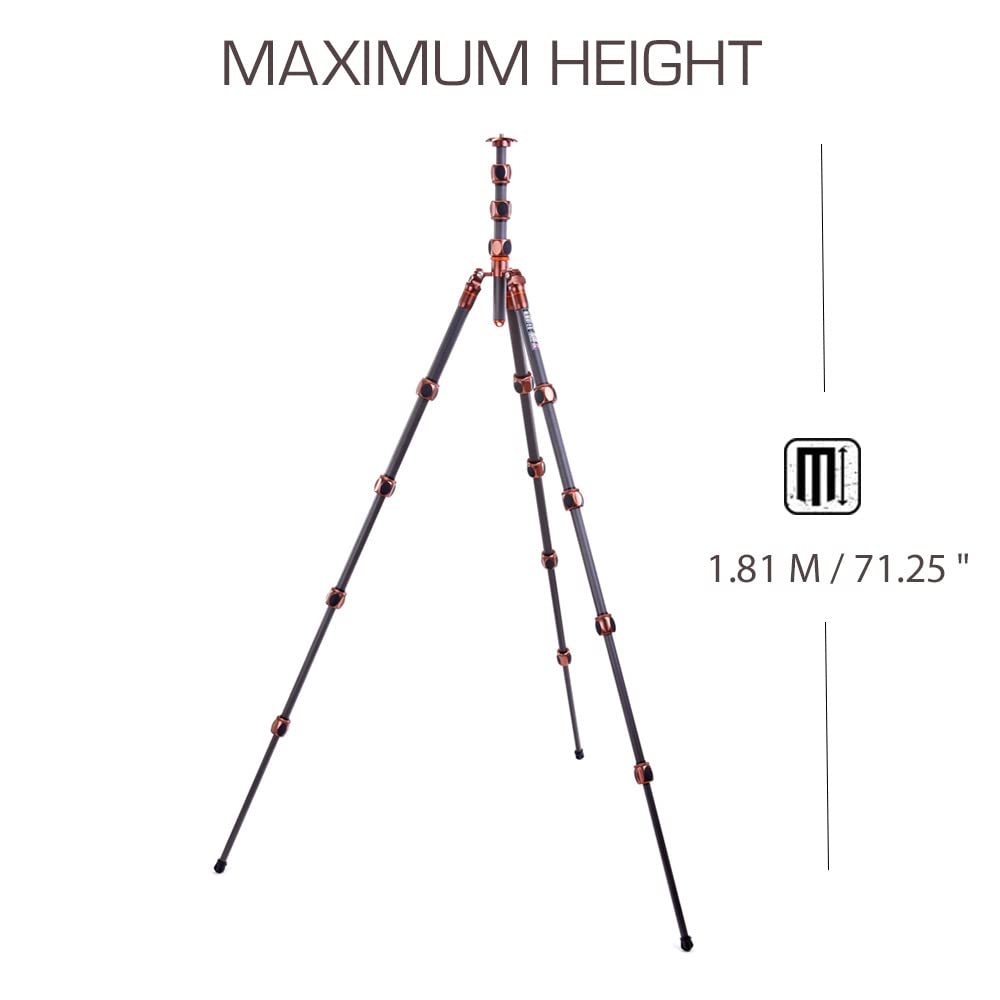 3 Legged Thing Albert 2.0 Carbon Fiber Travel Tripod - Lightweight Compact Tripod System with 70