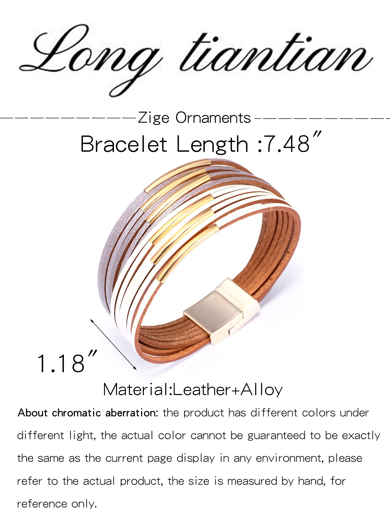 Boho Leather Wrap Bracelets for Women - Trendy Stackable Infinity Bracelet with Clasp - Perfect for Layering & Everyday Boho Chic Style
