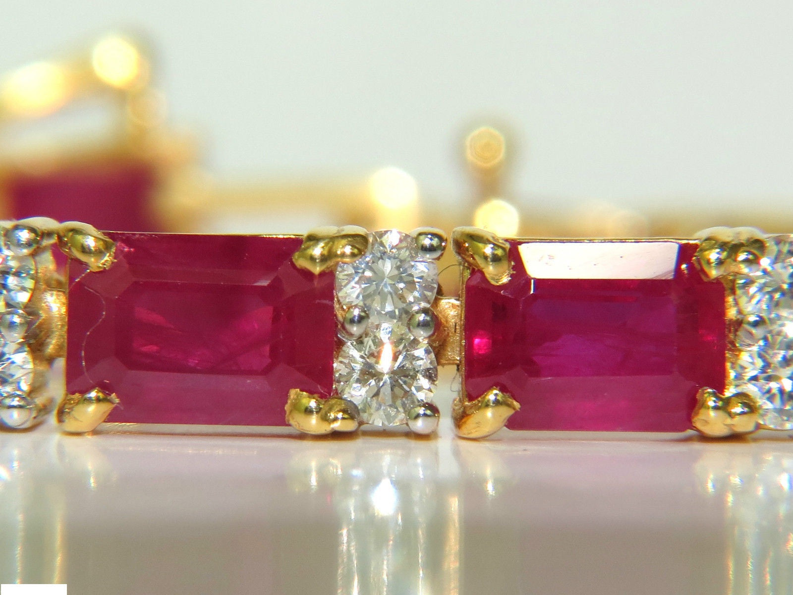 18KT GIA Certified 23.46CT Natural Ruby and Diamond Bracelet - Blood Vivid Super Gem Jewelry for Women, Luxury Gift for Anniversary, Wedding & Special Occasions