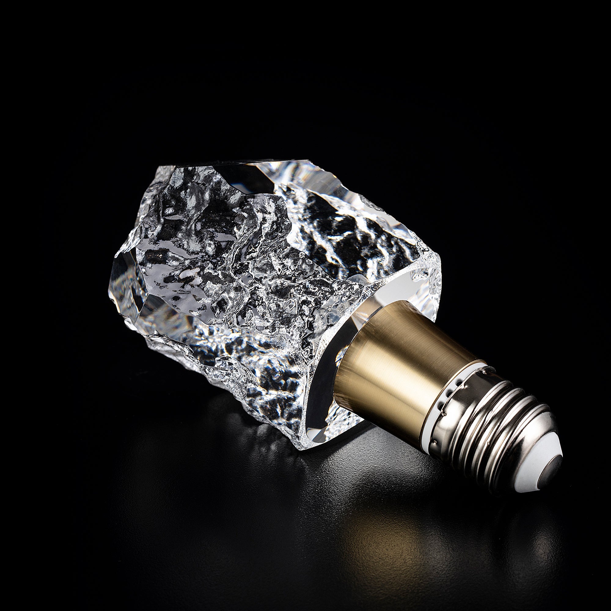 Natural Geode Crystal LED Light Bulb - Energy Efficient Decorative Lighting for Home, Bedroom, Meditation & Yoga Spaces