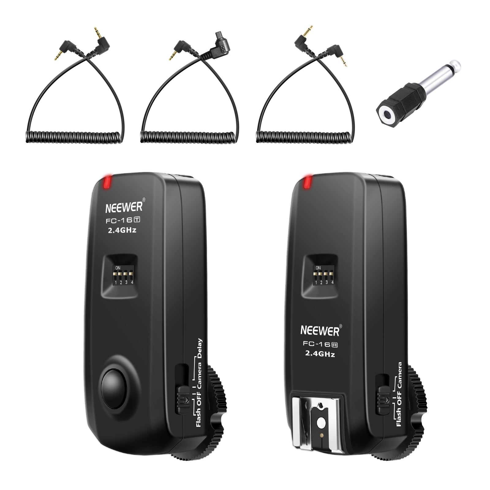 NEEWER FC 16 3-in-1 Wireless Flash Trigger Set for Canon DSLR Cameras - Compatible with Speedlite, Studio Strobe & Remote Shutter - Perfect for Portrait, Wedding & Studio Photography