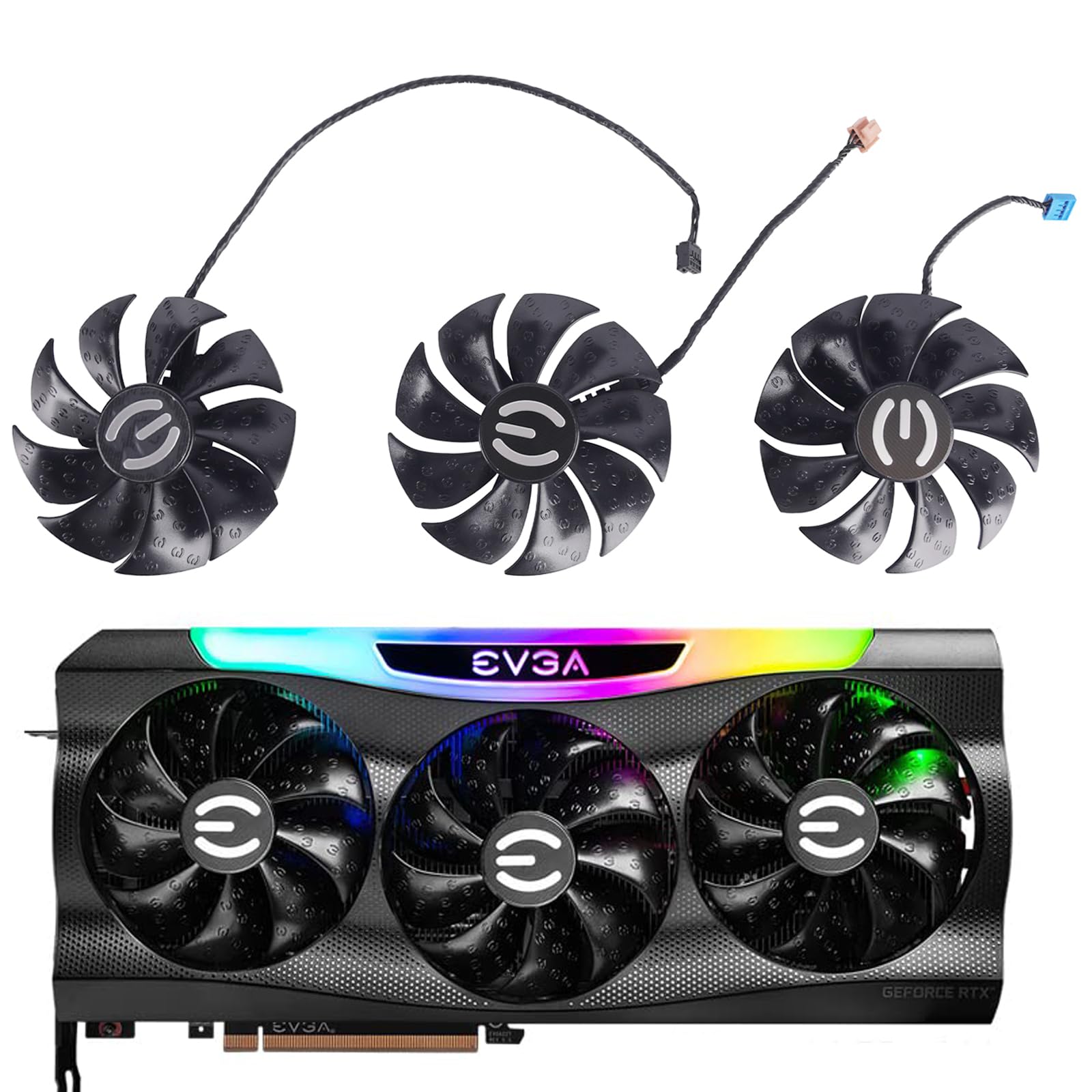 EVGA RTX 3070 3080 TI 3090 FTW3 Ultra GPU Cooling Fan Replacement - PLD09220S12H Graphics Card Fan (Fan-A) for Enhanced Gaming & Mining Performance