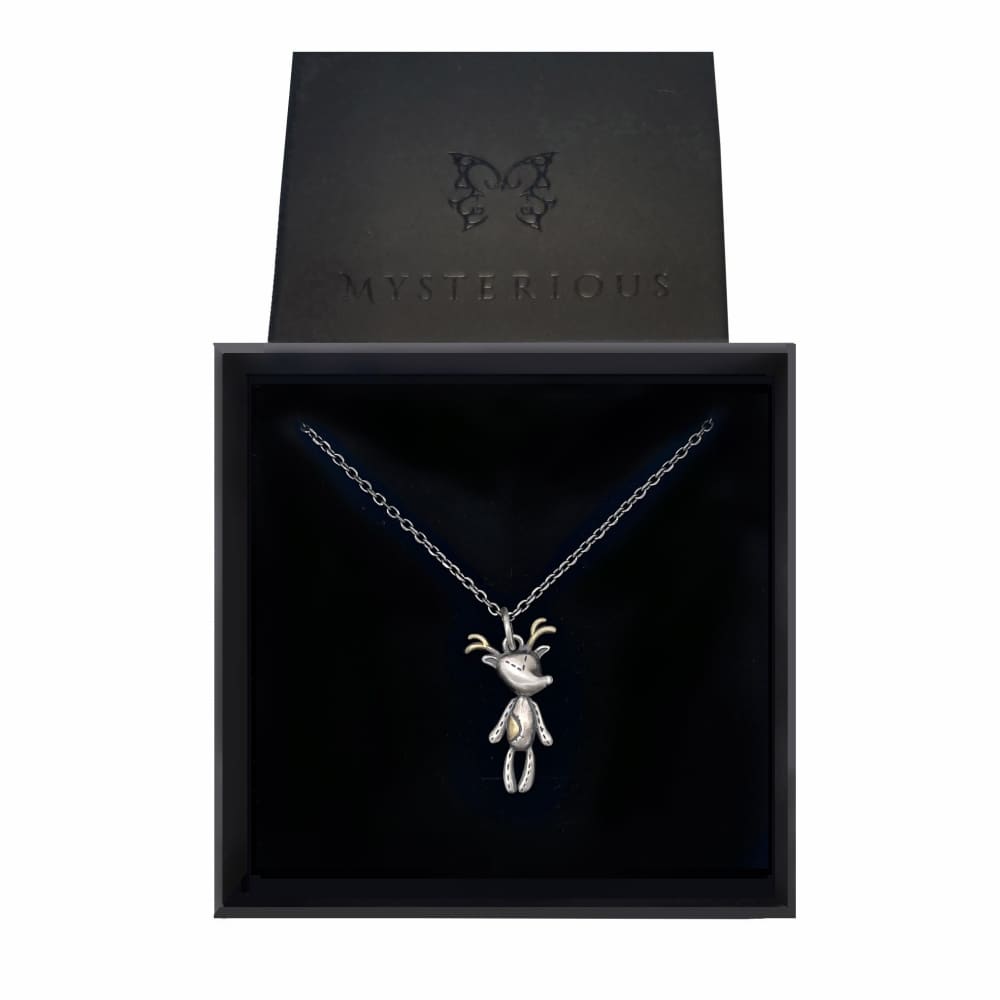 Sterling Silver Reindeer Pendant Necklace - Elegant Christmas Jewelry Gift for Women, Perfect for Holiday Parties & Festive Occasions