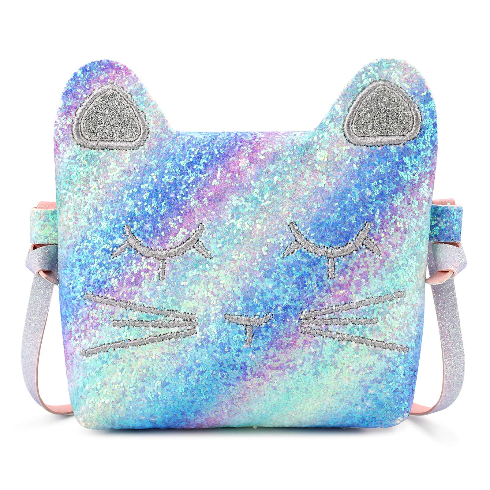 Mibasies Kids Cat Purse for Girls - Cute Toddler Wallet & Crossbody Bag for School, Birthday Gifts & Dress Up Play