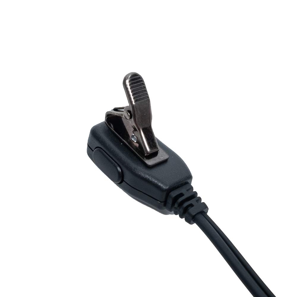 10 Pack G-Shape Earpiece Headset with Mic & PTT - Compatible with Motorola CP200D, RDM2070D, CP200, CP185 Walkie Talkie & 2-Way Radios (2 Pin Connector) - Ideal for Security, Construction & Event Communication