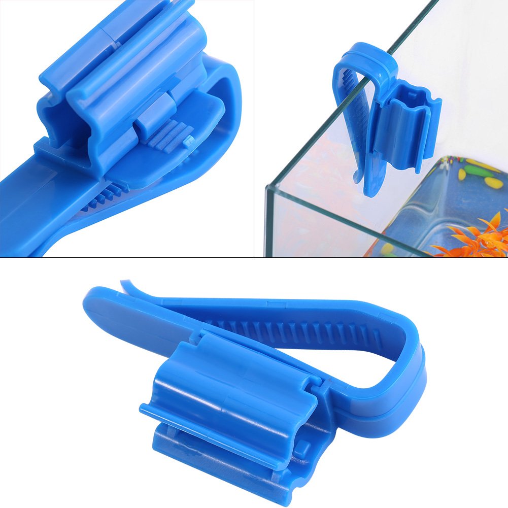 Fdit 2-Pack Aquarium Fish Tank Hose Holder Hanger - Water Pipe Tube Mounting Clip for 8-16mm Inflow & Outflow Pipes - Perfect for Freshwater/Saltwater Fish Tanks & Aquatic Systems