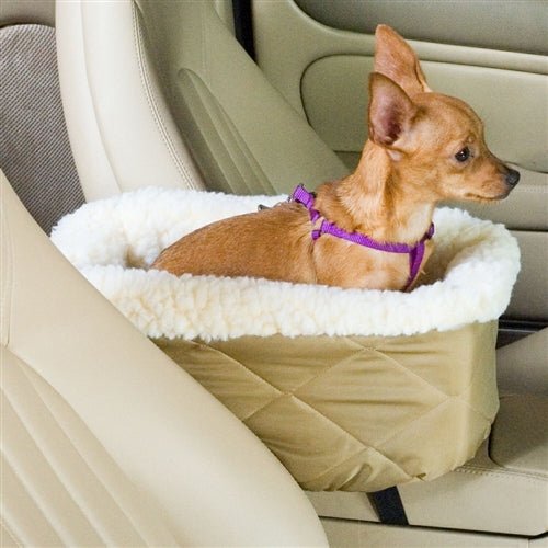 Premium Dog Car Seat for Small & Medium Dogs - Soft & Comfortable Pet Travel Carrier with Safety Strap - Perfect for Road Trips, Vet Visits & Daily Commutes