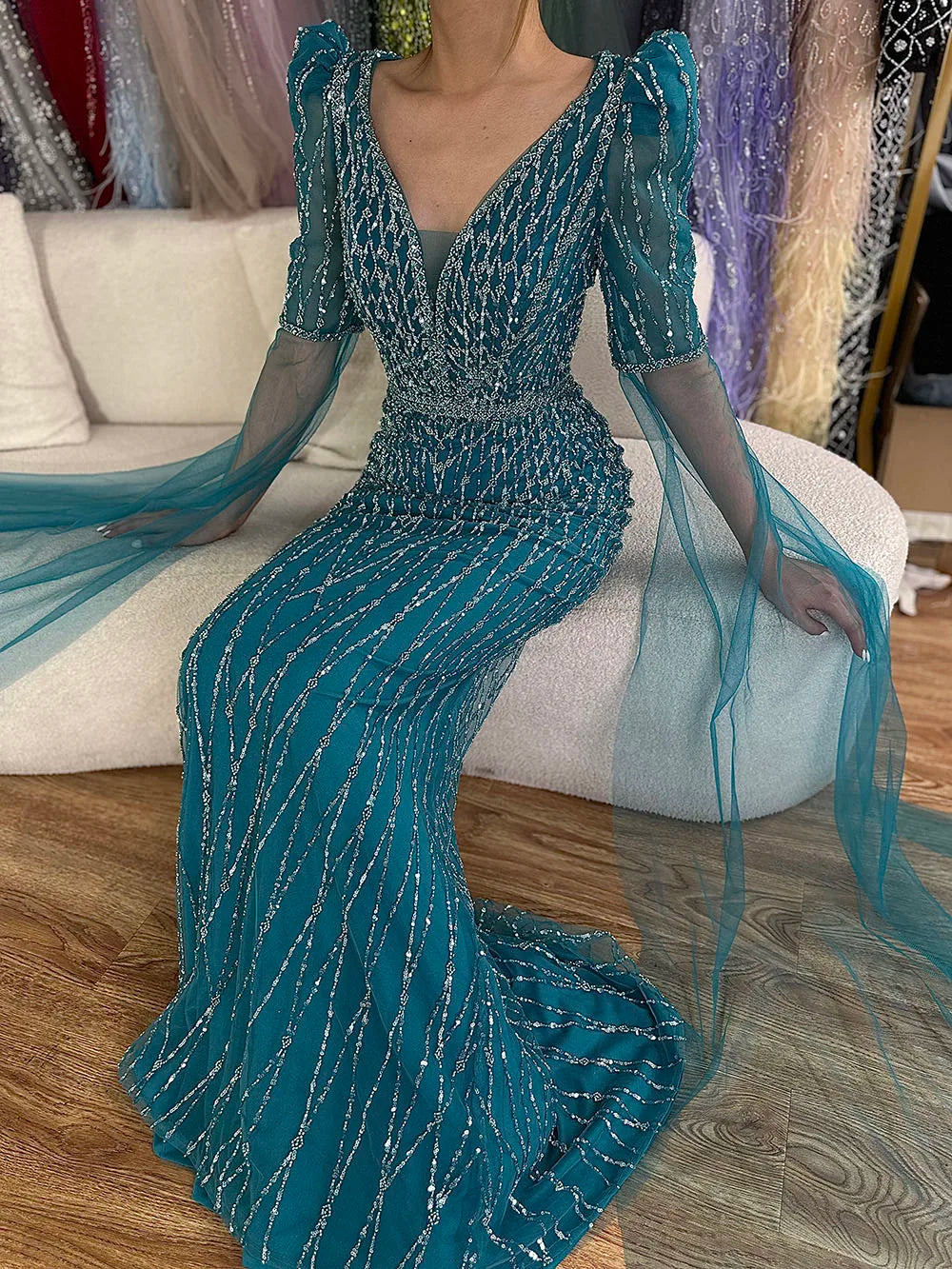 Elegant Fuchsia Mermaid Evening Gown for Women - LA72774 | Formal Dresses for Prom, Wedding, Gala & Special Occasions