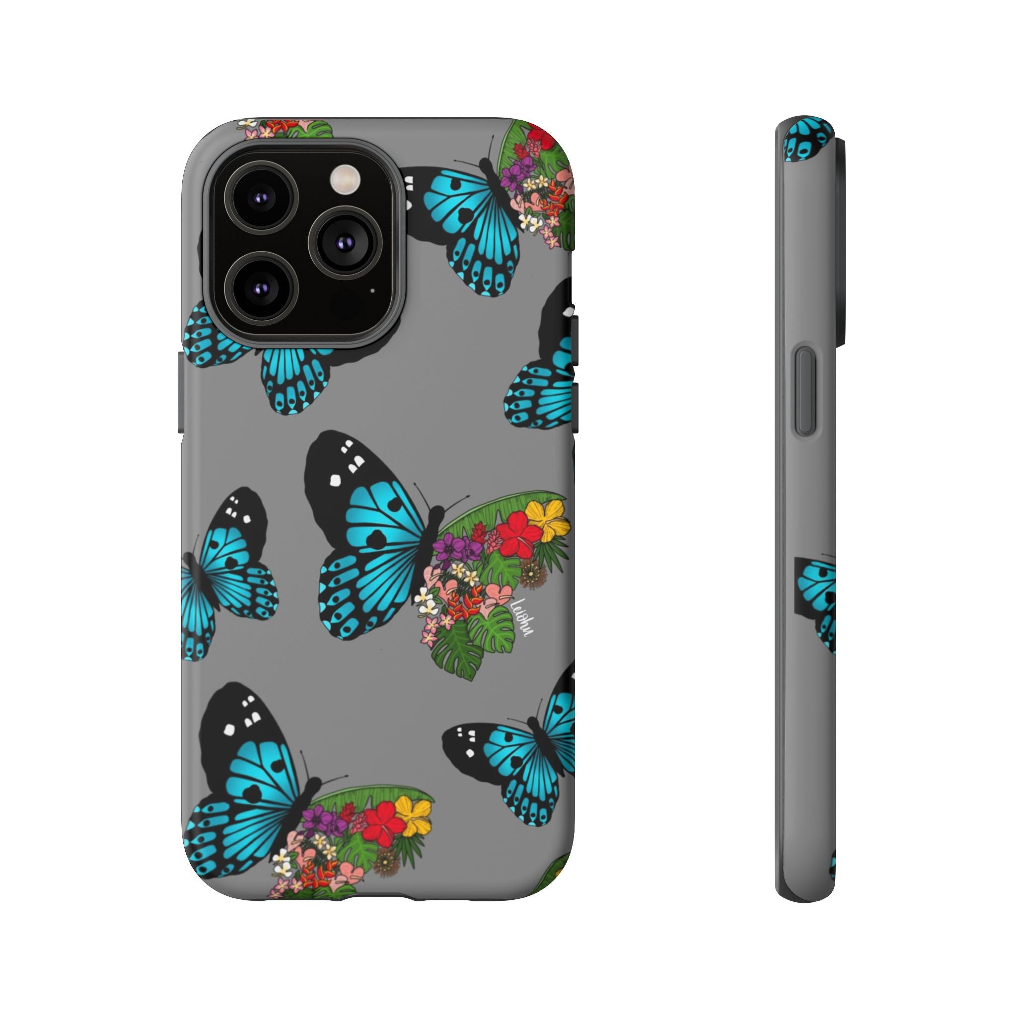 Tropical Pulelehua Teal Hawaiian Shirt - Breathable & Stylish Aloha Shirt for Men & Women - Perfect for Beach Vacations, Luau Parties & Summer Outings