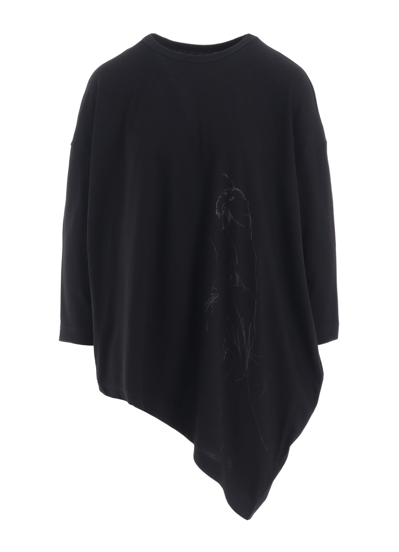 Stylish Cotton Jersey Animal Print Asymmetry Drape T-Shirt for Women - Trendy Casual Wear for Parties, Outings & Everyday Fashion