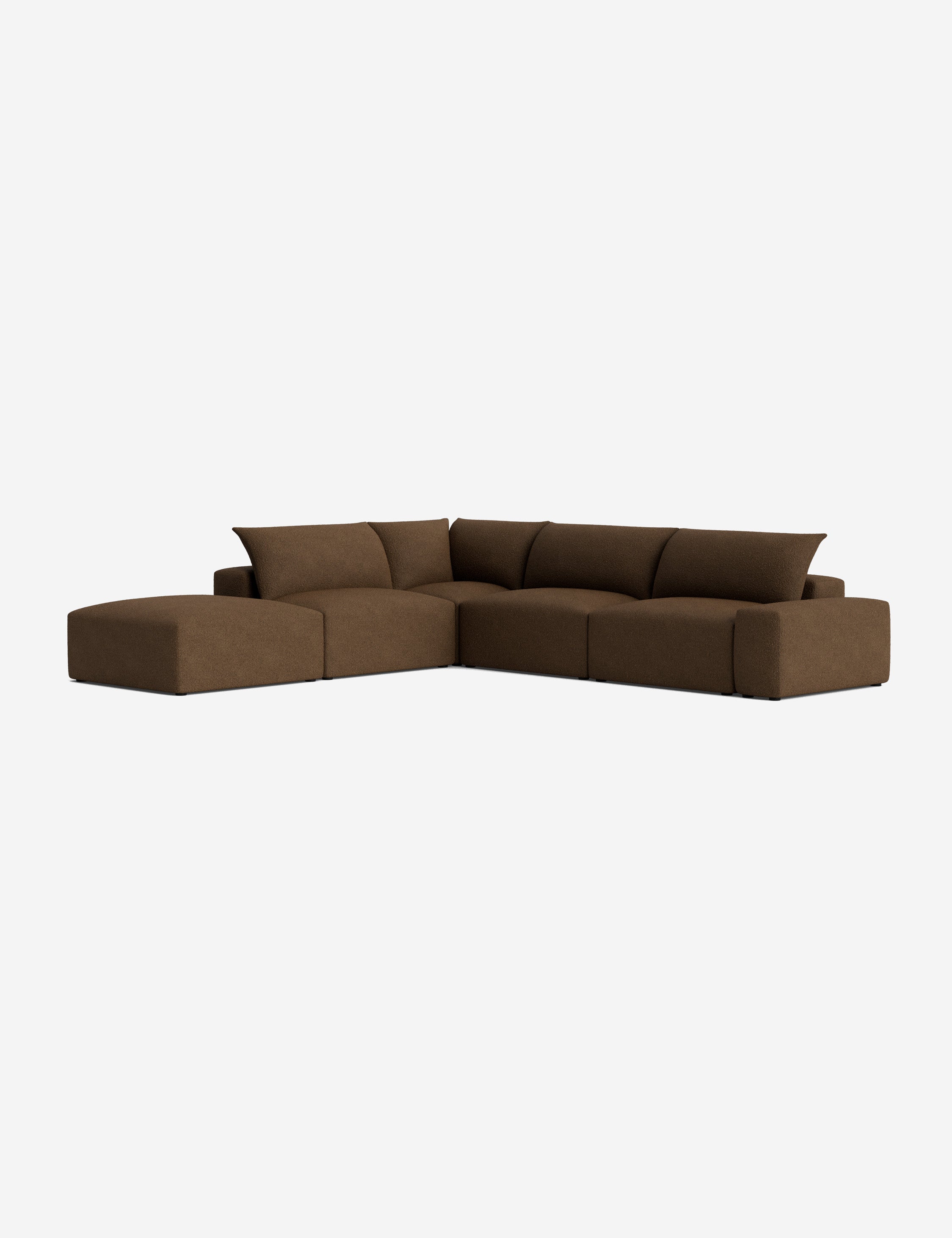 Brinley Chaise Sectional Sofa - Modern L-Shaped Couch with Reversible Chaise for Living Room, Family Room & Lounge | Comfortable Fabric Upholstery, Sturdy Frame | Perfect for Small Spaces & Home Decor