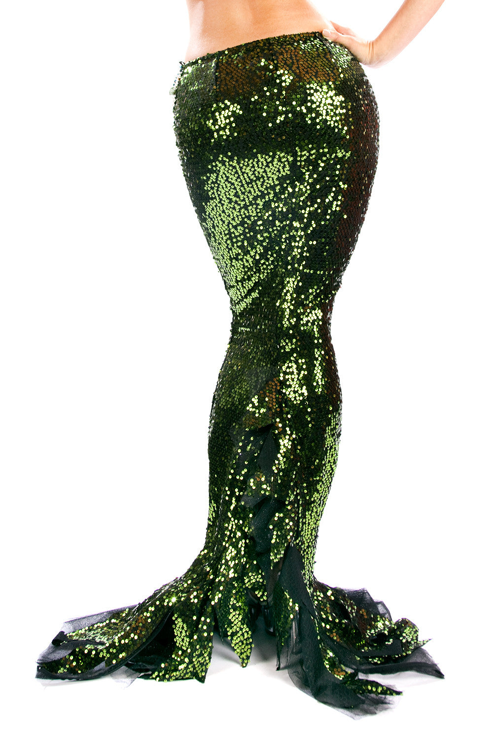 Sparkly Mermaid Sequin Skirt for Women - Glamorous High Waist Party Skirt for Dancers, Performers & Costumes | Perfect for Halloween, Cosplay & Festive Events