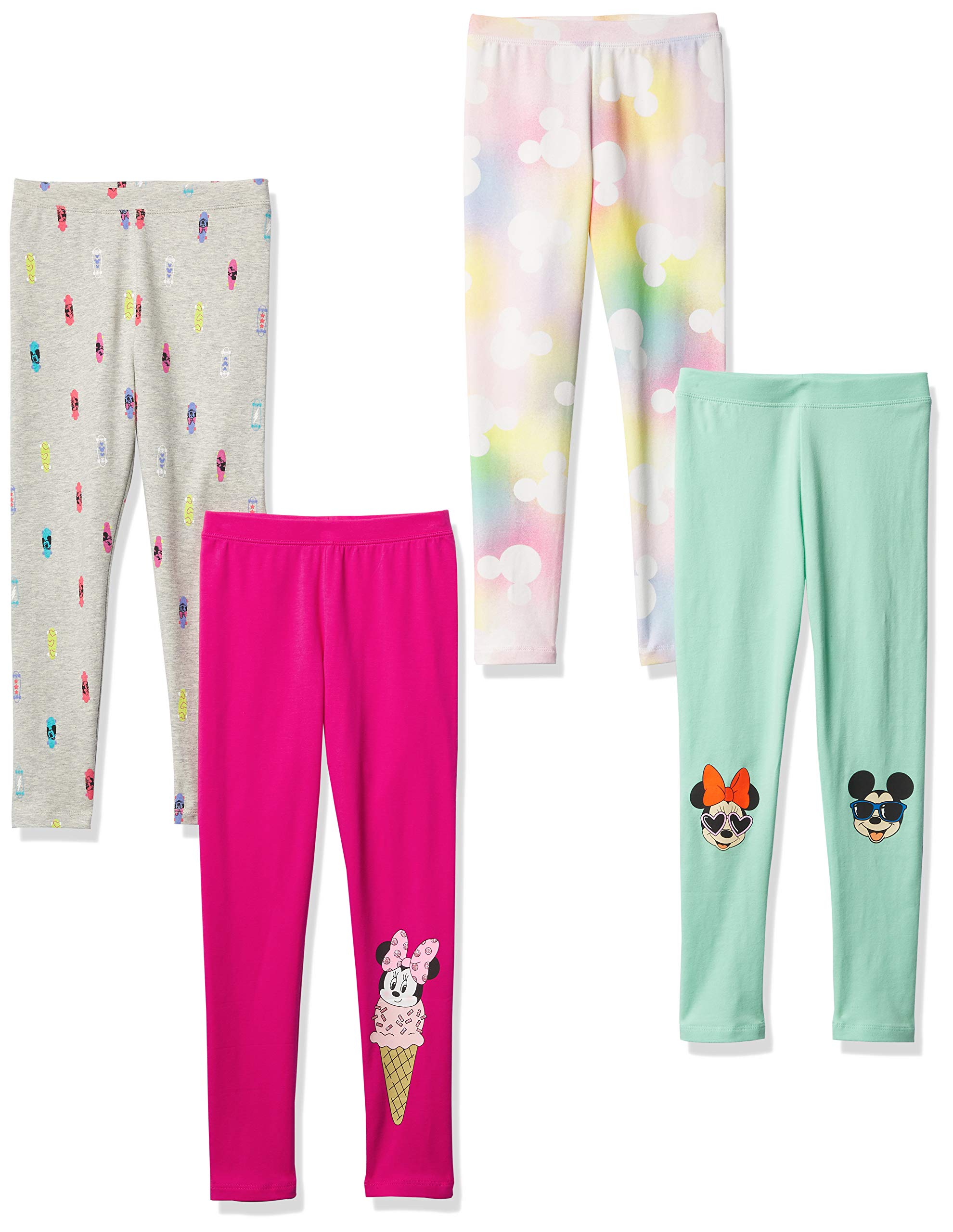 Disney Marvel Star Wars Frozen Princess Girls & Toddlers Leggings 4-Pack - Soft & Stretchy for Playtime, School & Everyday Wear