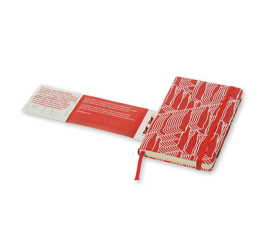 Moleskine Limited Edition Coca-Cola Themed Ruled Notebook - Red Hard Cover for Journaling, Sketching & Collectors
