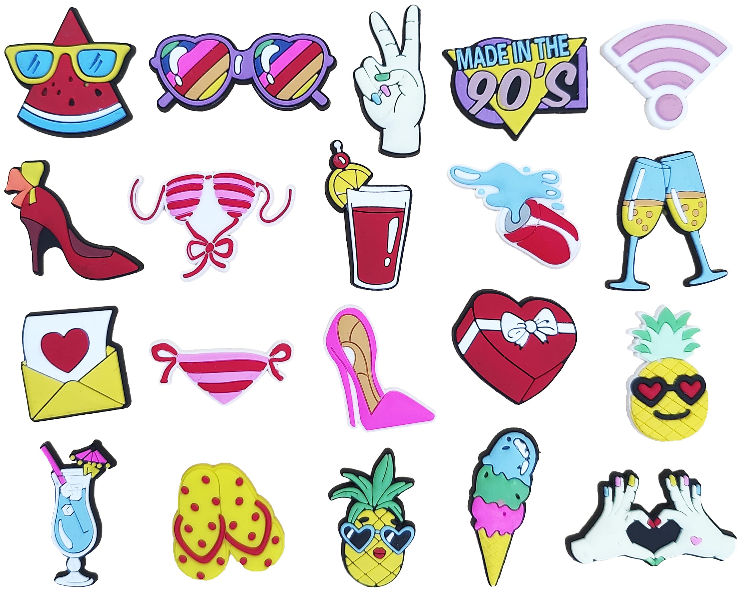 Cute PVC Cartoon Shoe Charms Pack - Decorative Accessories for Clogs, Sandals & Bracelets | Fun Shoe Decorations for Kids, Girls, Teens & Women | Perfect for DIY Crafts, Party Favors & Fashion Accessorizing
