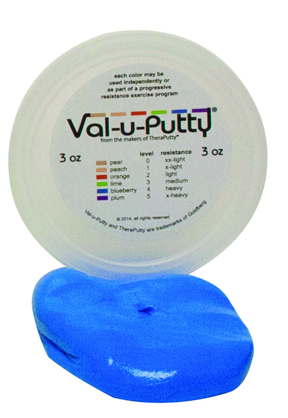 10-3914 Therapeutic Exercise Putty for Hand Therapy - Blueberry Scented, 3 oz | Strengthen Grip & Relieve Stress | Ideal for Rehabilitation, Arthritis & Stress Relief