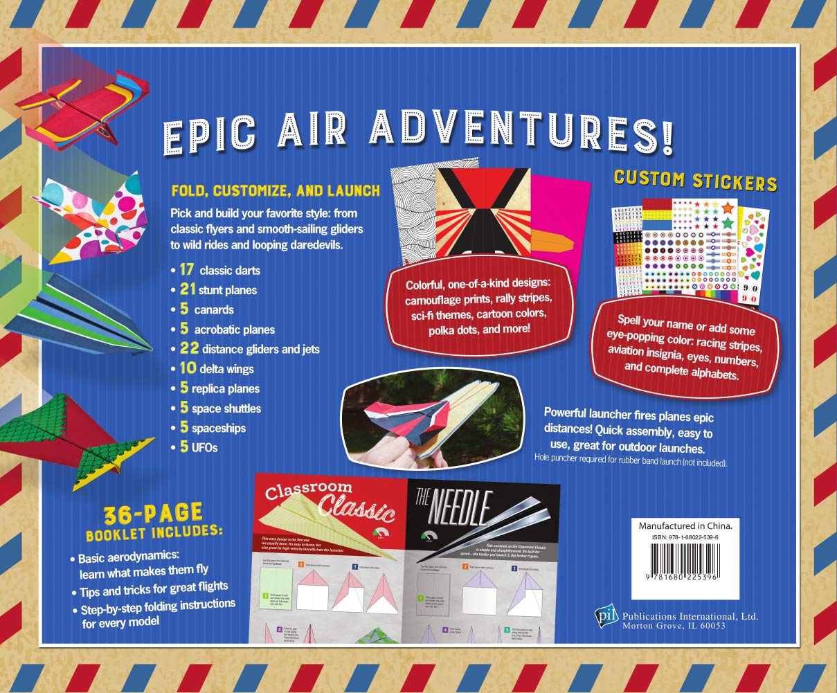 Best Paper Airplane Kit for Kids & Adults - DIY Flying Plane Set with Easy Instructions - Fun STEM Activity for Classroom, Parties & Outdoor Play