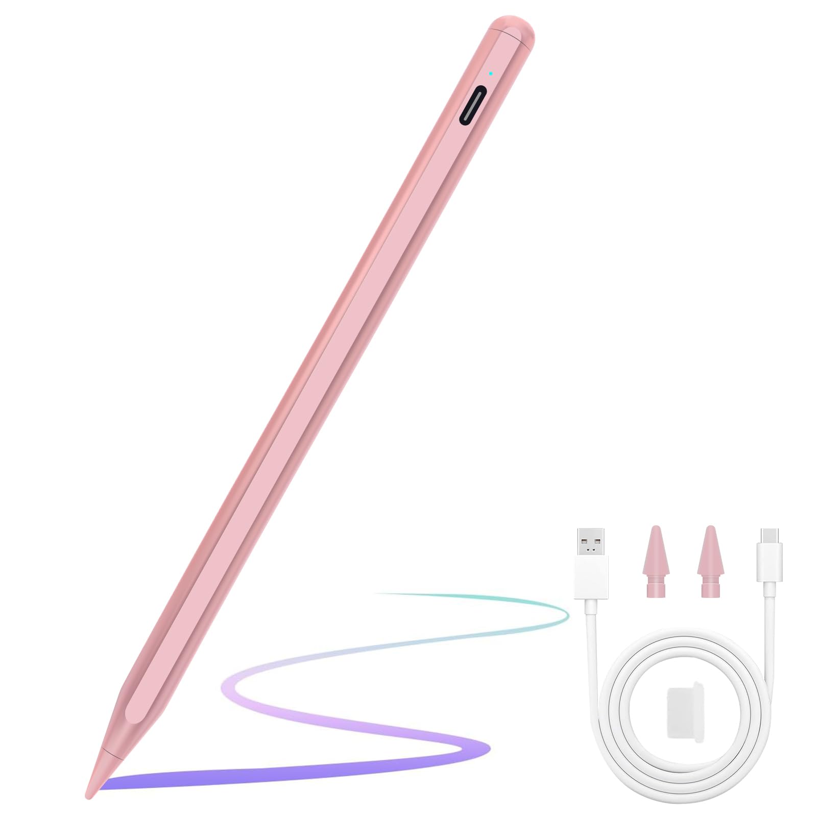 Premium Stylus Pen for iPad 10th/9th/8th/7th/6th Generation & iPad Pro 12.9/11 inch (2018-2023) - Active Pencil with Palm Rejection Technology for iPad Air 5/4/3 & iPad Pro 6/5/4 - Perfect for Drawing, Note-Taking & Digital Art