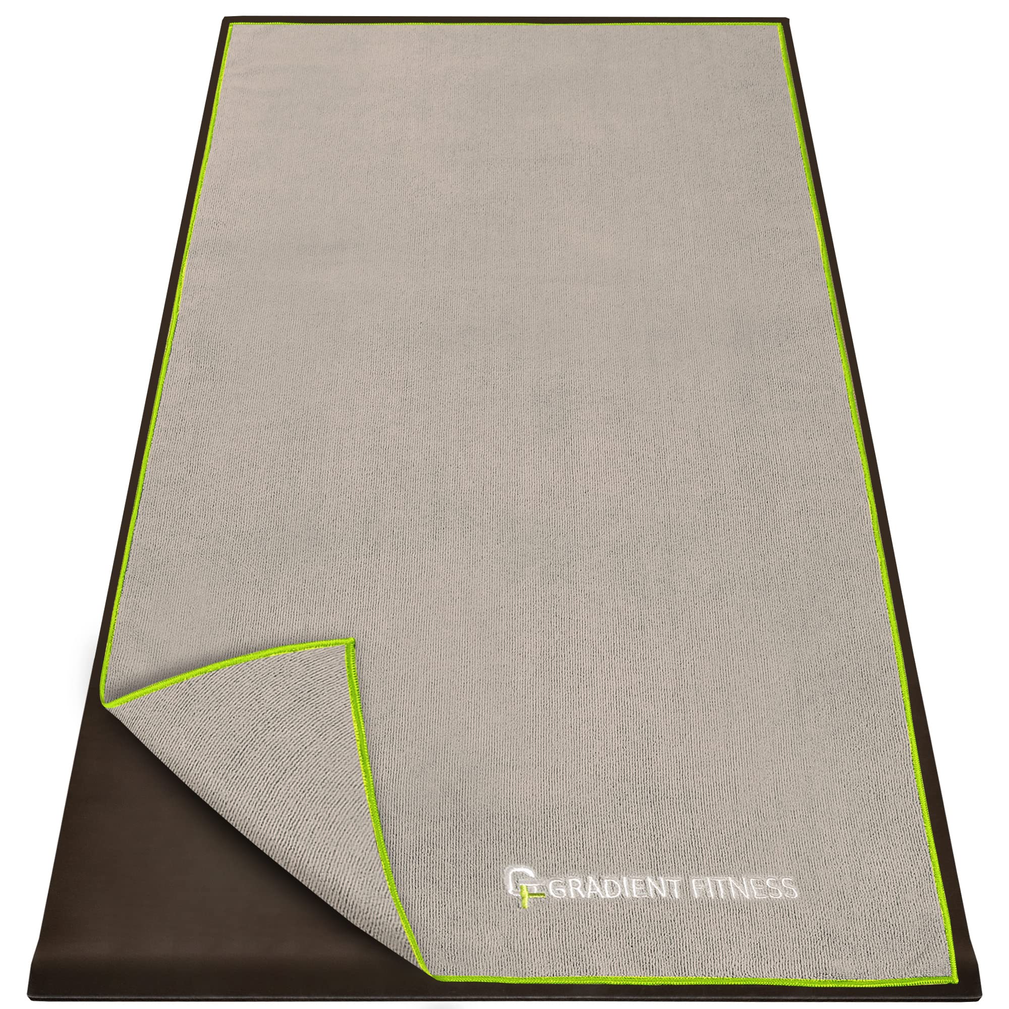 Non-Slip Gradient Fitness Yoga Towel - Microfiber Hot Yoga Mat Cover for Manduka & All Mats | Sweat Absorbent, Washable & Secure Grip for Hot Yoga, Pilates & Home Workouts