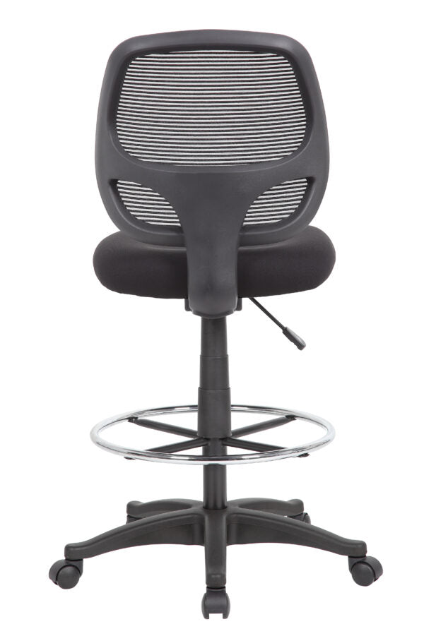 Boss Commercial Grade Mesh Stool with Arms - Heavy Duty Adjustable Bar Stool for Kitchen, Restaurant & Home Use