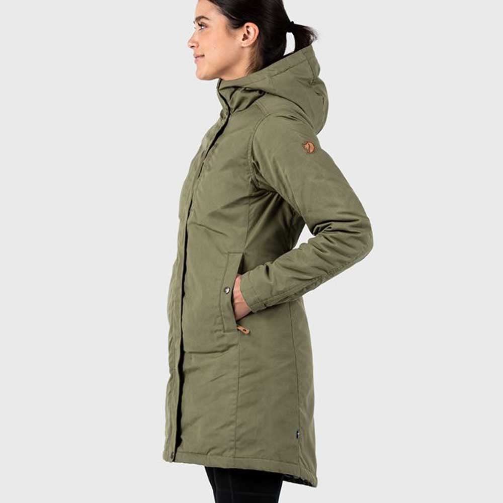 Fjallraven Kiruna Padded Parka - Waterproof Winter Jacket for Men & Women, Insulated Green Coat for Outdoor Activities (Size L) | Perfect for Hiking, Camping & Cold Weather Adventures