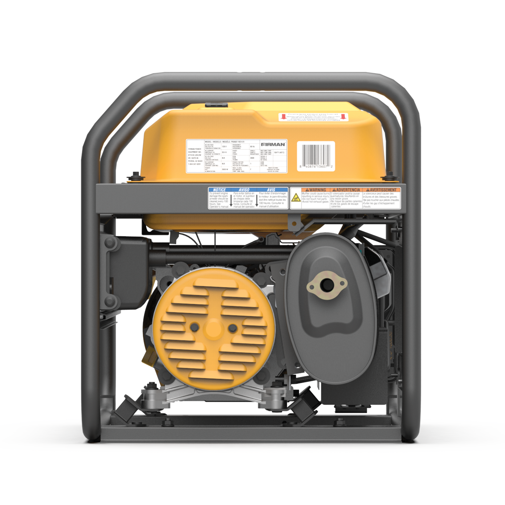 4550W Portable Gas Generator with Recoil Start - Reliable Power for Camping, Emergencies & Outdoor Activities